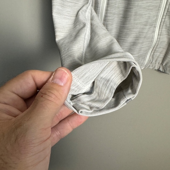 New Balance Women's Gray/Beige Asymmetric Zip Up Performance Track Jacket M - Picture 3 of 16